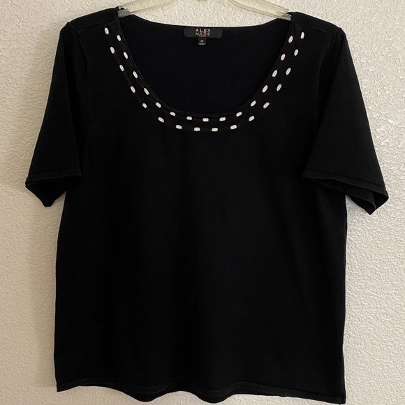 ALEX MARIE Silk Rayon Spandex Top - Picture 2 of 8